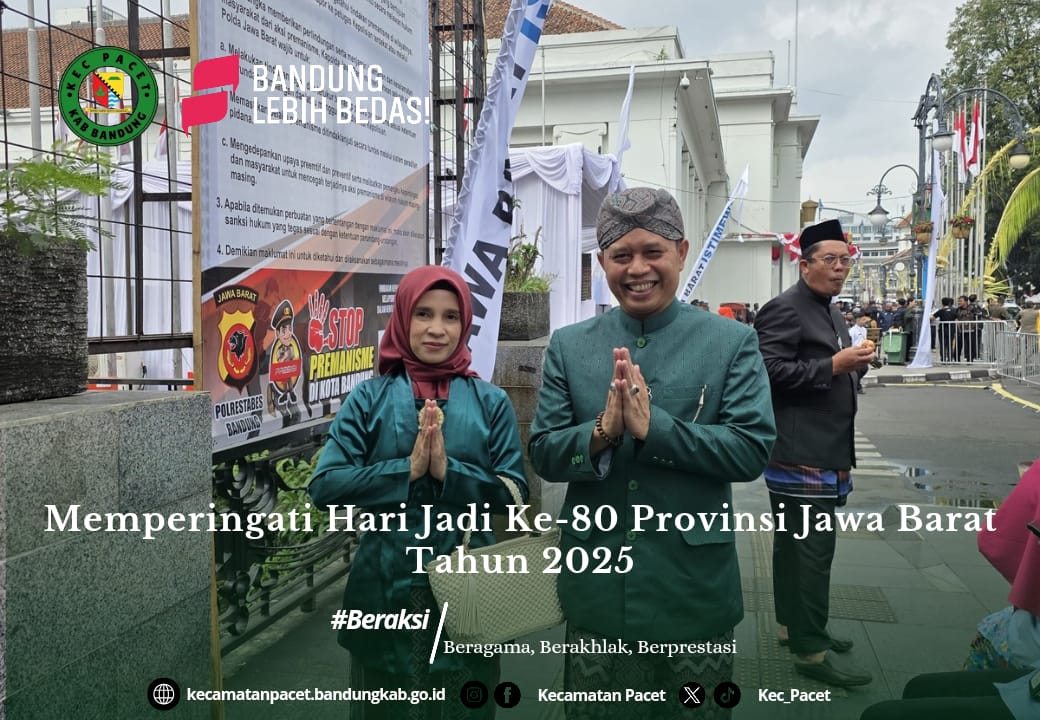 camat-pacet-dan-ketua-tp-pkk-hadiri-puncak-peringatan-hut-ke-80-jabar-di-gedung-merdeka-bandung
